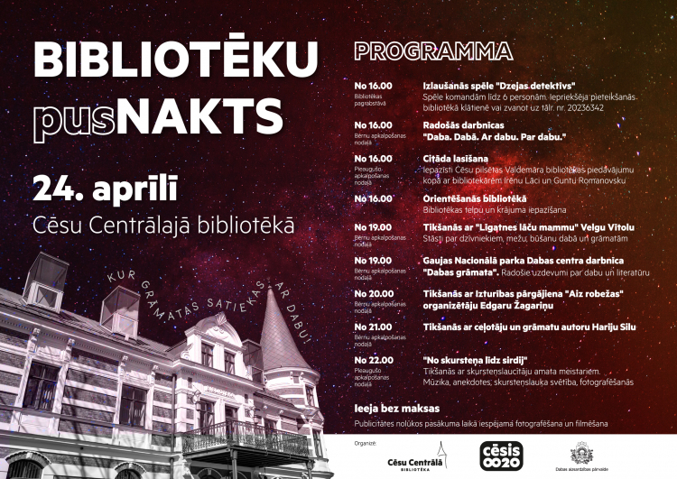 Bibliotēku pusNakts programma 2026